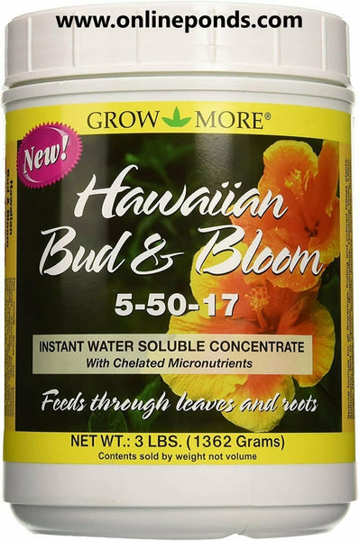 Grow More HAWAIIAN BUD & BLOOM WATER SOLUBLE FERTILIZER CONCENTRATE 3 LBS